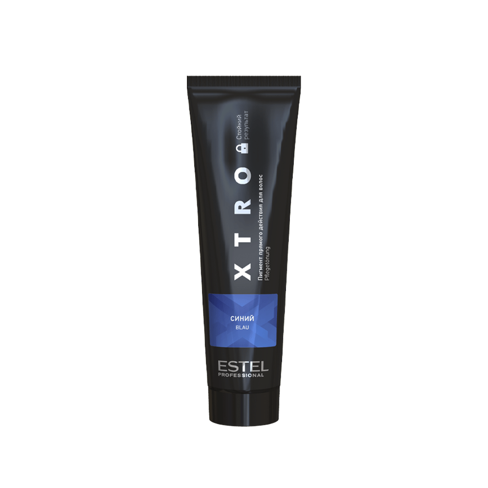 Пигмент прямого действия для волос XTRO BLACK Синий, 100 мл