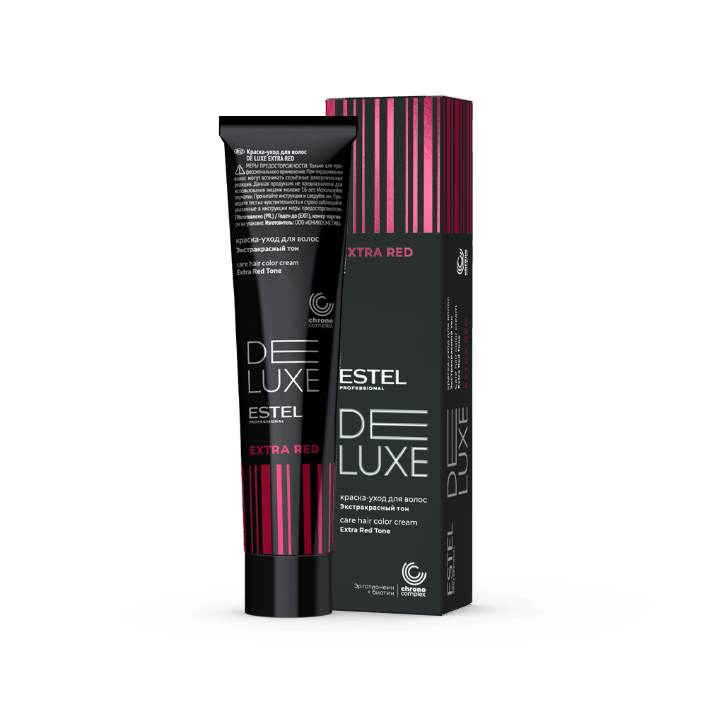 Краска-уход для волос DE LUXE EXTRA RED, 60 мл