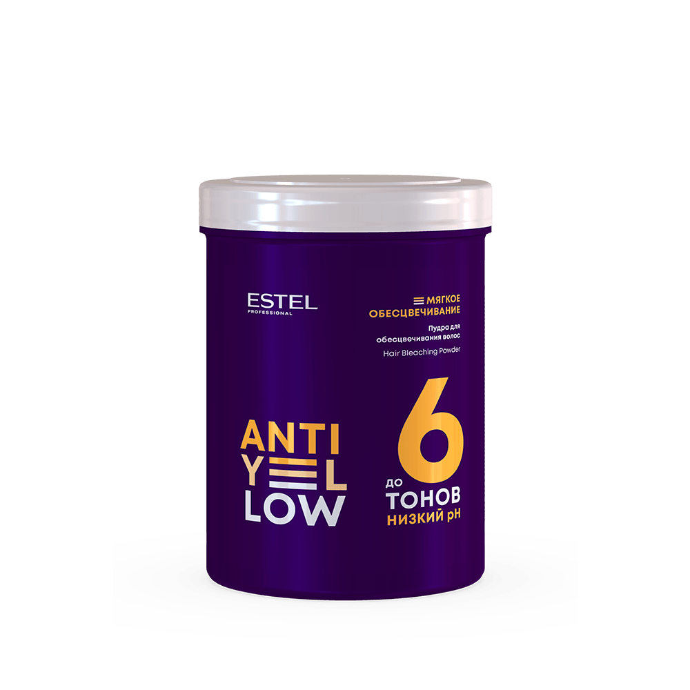 Пудра для обесцвечивания волос до 6 тонов ANTI-YELLOW, 500 г
