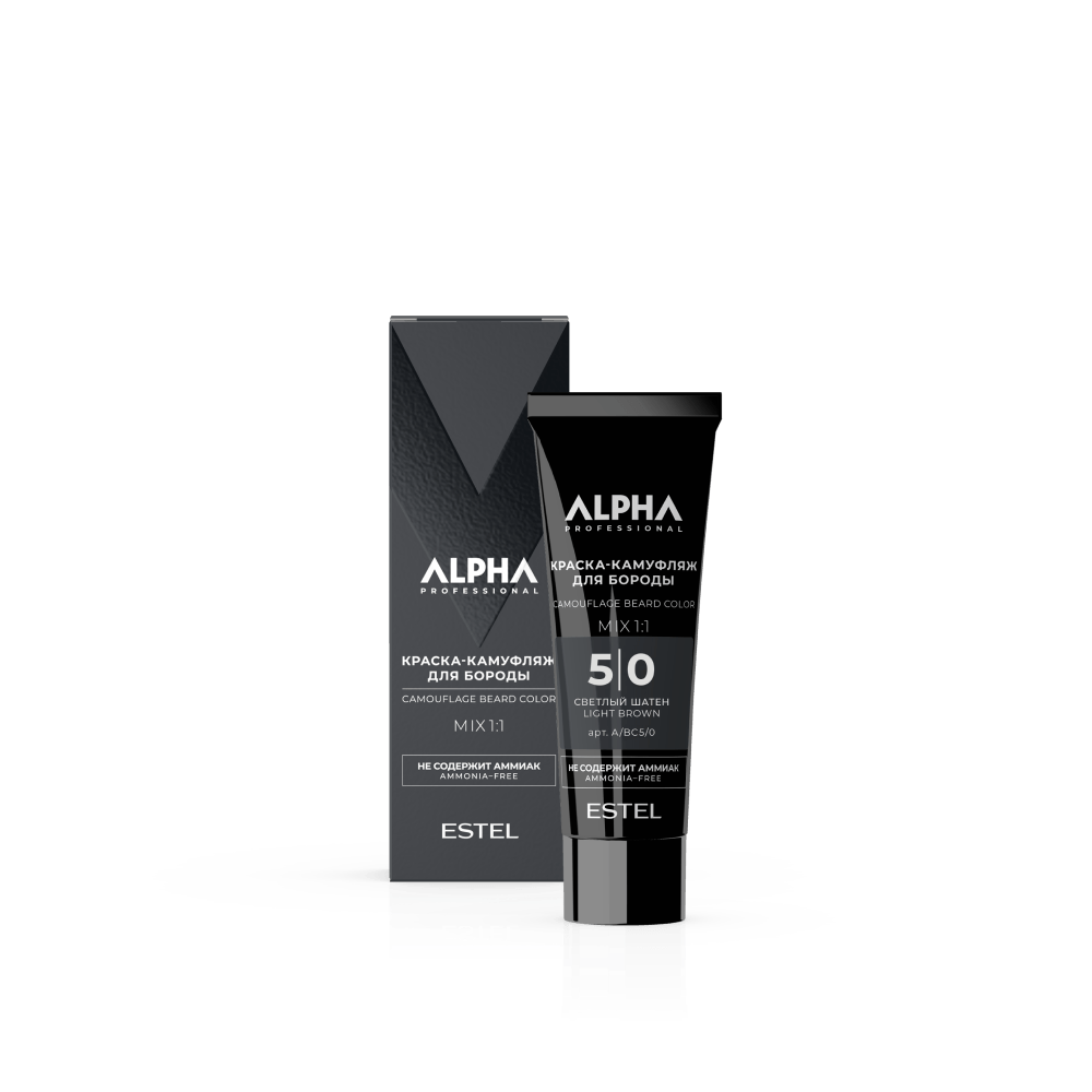 Краска-камуфляж для бороды ALPHA 5/0 светлый шатен, 40 мл