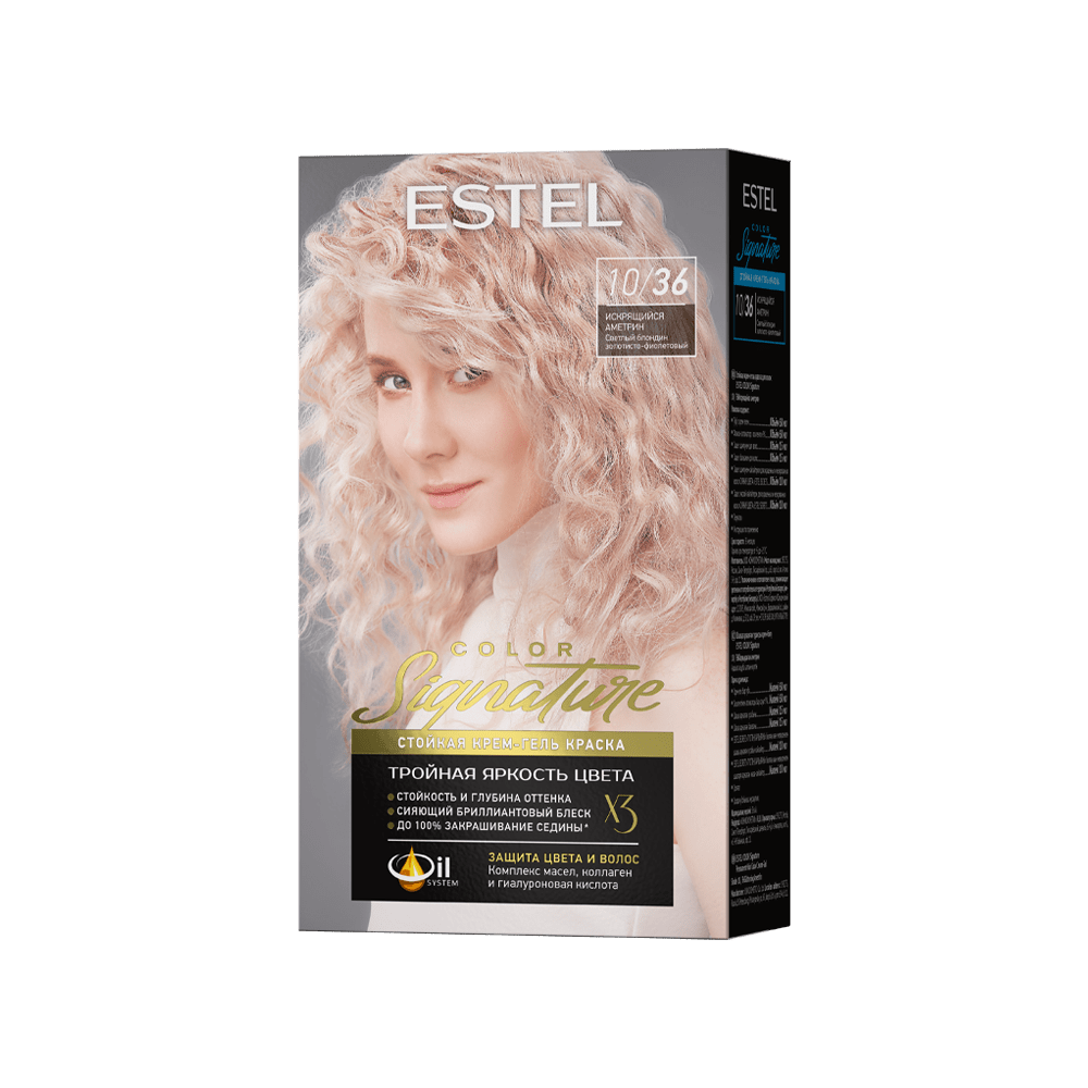 Стойкая крем-гель краска для волос ESTEL COLOR Signature 10/36 Искрящийся аметрин, 150 мл