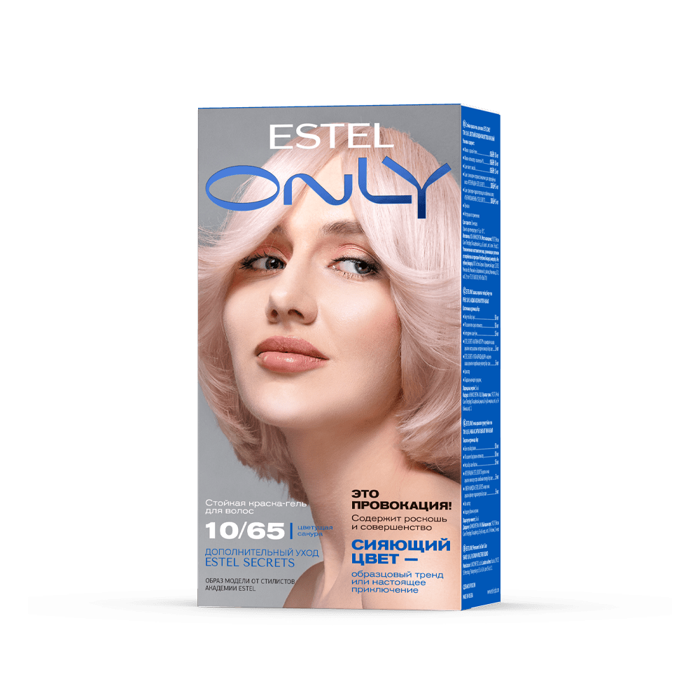 Стойкая краска-гель для волос ESTEL ONLY 10/65 Светлый блондин фиолетово-красный, 125 мл