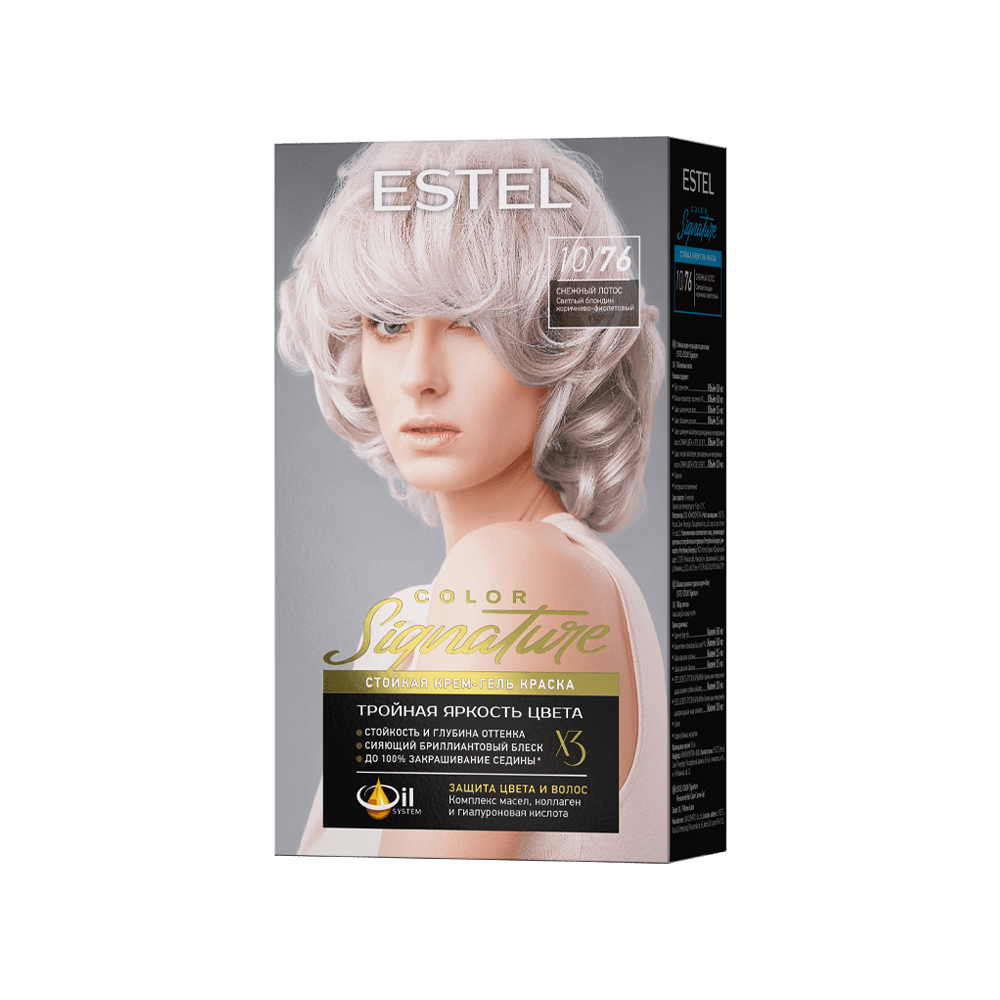Стойкая крем-гель краска для волос ESTEL COLOR Signature 10/76 Снежный лотос, 150 мл