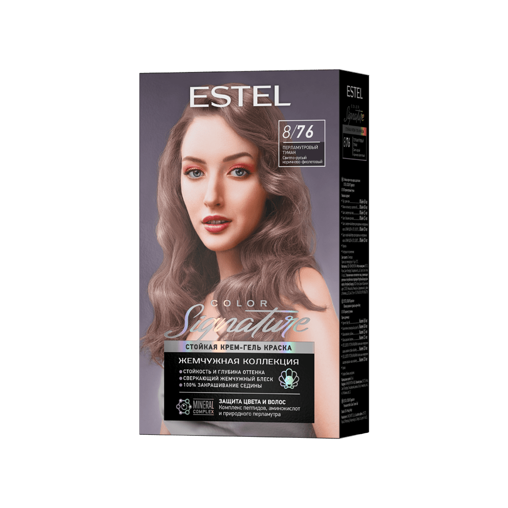 Стойкая крем-гель краска для волос ESTEL COLOR Signature 8/76 Перламутровый туман, 150 мл
