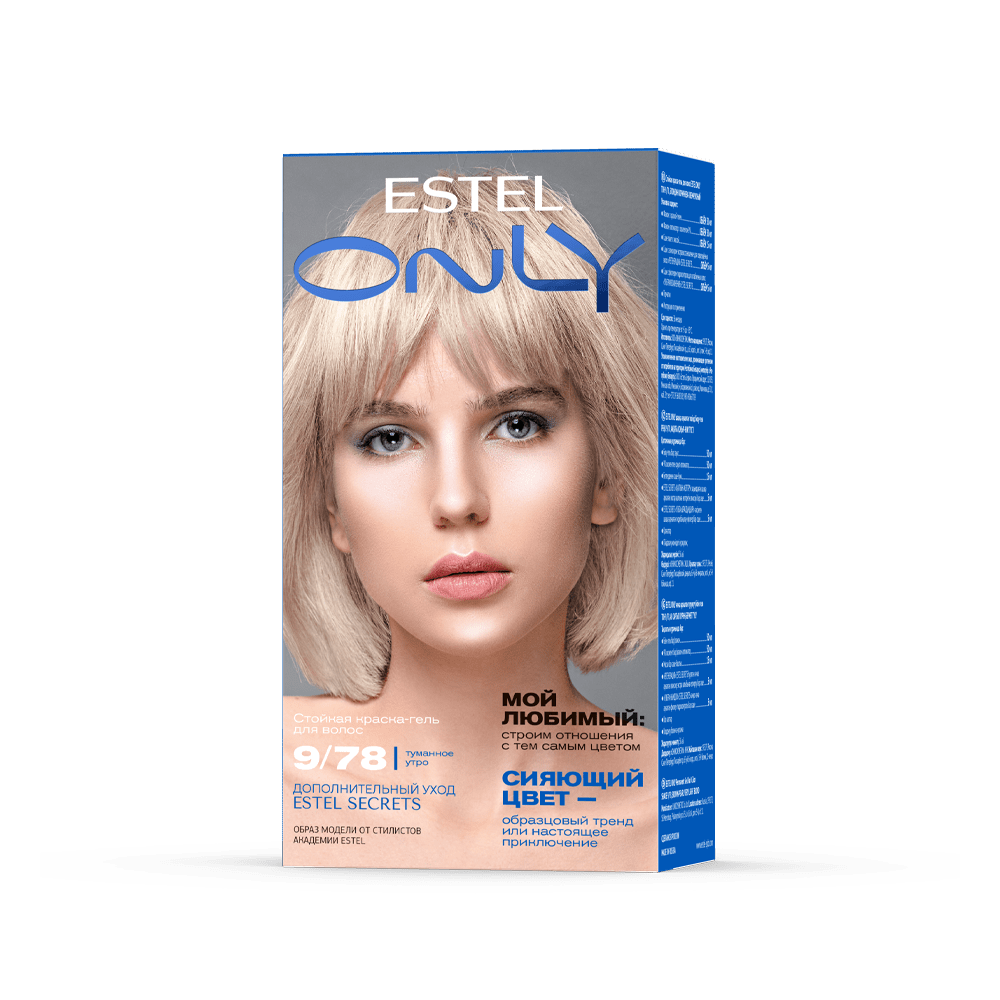 Стойкая краска-гель для волос ESTEL ONLY 9/78 Блондин коричнево-жемчужный, 125 мл