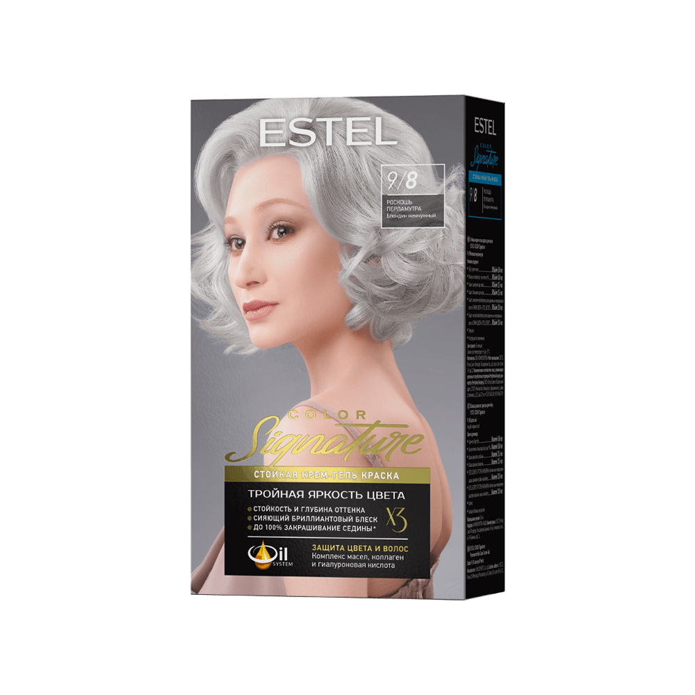 Стойкая крем-гель краска для волос ESTEL COLOR Signature 9/8 Роскошь перламутра, 150 мл