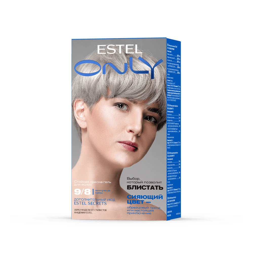 Стойкая краска-гель для волос ESTEL ONLY 9/8 Блондин жемчужный, 125 мл